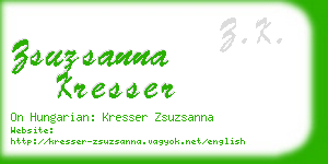 zsuzsanna kresser business card